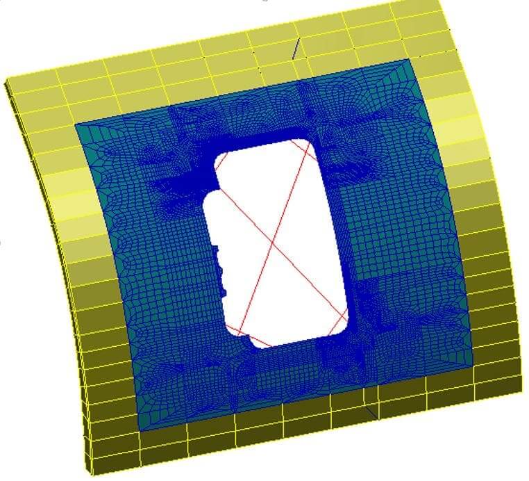 Same area with refined discretization